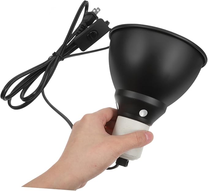 Milisten Reptile Heat Lamp Fixture with Switch Ceramic Basking Bulb Dome Light for Turtles Lizards and Reptiles Heat Bulb for Optimal Sunlight Simulation