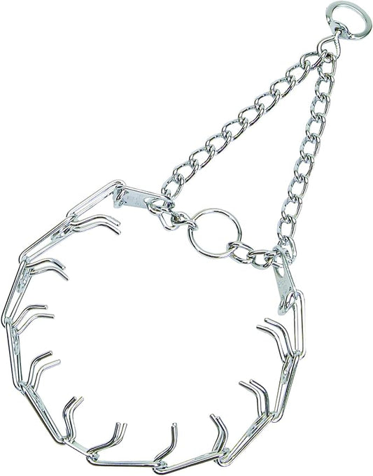 Herm Sprenger Chrome Plated Prong Dog Training Collar Ultra-Plus Pet Pinch Collar with Swivel No-Pull Collar for Dogs Made in Germany, 16in x 2.25mm