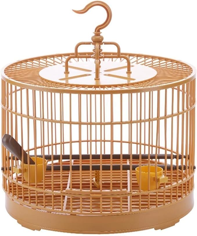 ENGENDER Bird Cage Lightweight Bird Carrier Portable Bird Cage Bag Feeding Cup Plastic Bird Travel Cage for Xuanfeng Canary Love Bird Breeding Cage Parakeet Cage