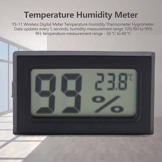 Digital Thermometer Hygromete, Crawler Electronic Temperature Humidity Meter Indoor Hygrometer Sensor for Spiders Scorpions Horned Frogs Lizards Chameleons Tortoises