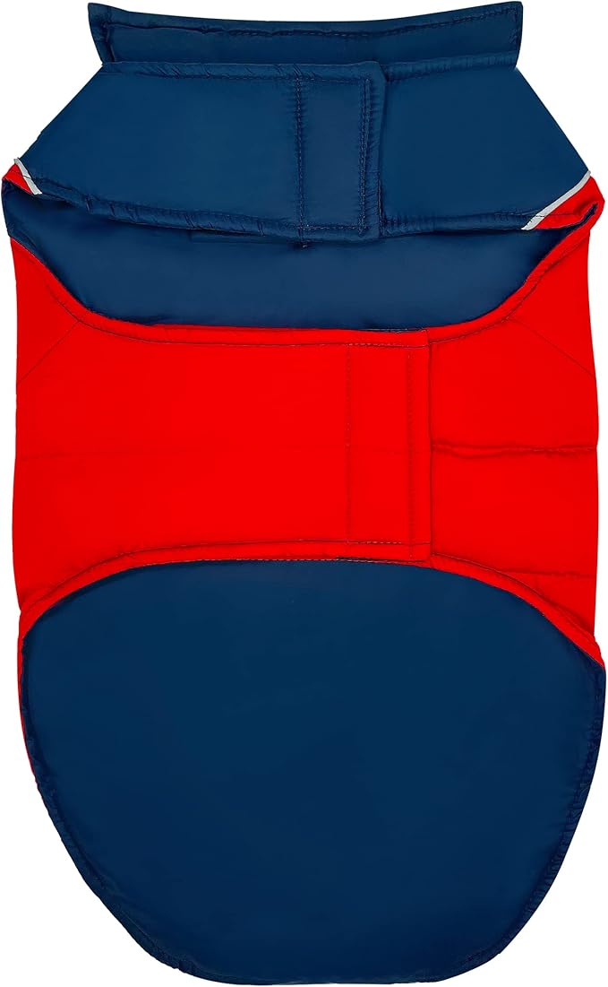 NFL New England Patriots Puffer Vest for Dogs & Cats, Size Medium. Warm, Cozy, and Waterproof Dog Coat, for Small and Large Dogs/Cats. Best NFL Licensed PET Warming Sports Jacket