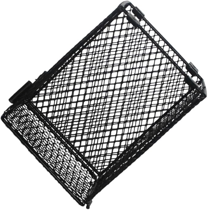 Mikikit PET Reptile Scald Lamp Shade Square Heater Guard for Reptiles and Poultry Daytime Light Lampshade Black 12 x 12 Sturdy and Heat Resistant