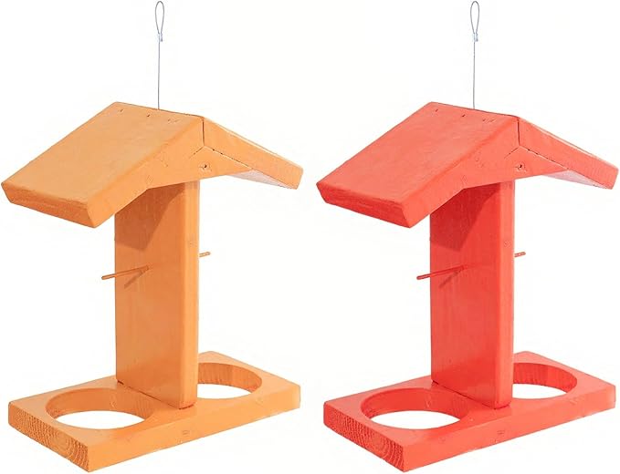 Hanging Bird Feeders and Waterer with Detachable Bowls for Outdoor Garden Decoration for Bird Enthusiasts