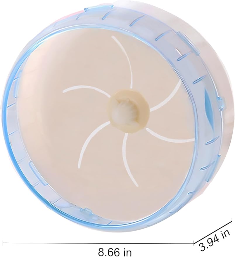 Super-Silent Hamster Exercise Wheel - Hamster Toys Cages Accessories 8.6 Inch Running Spinner Quite Runner for Small Animal Pet Gerbil Dwarf Syrian Hedgehog Rat Mouse Mice (Blue)