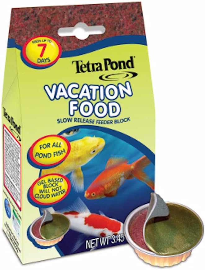 (4 Pack) TetraPond Vacation Food Slow Release Feeder Block, 3.45 Ounce Each