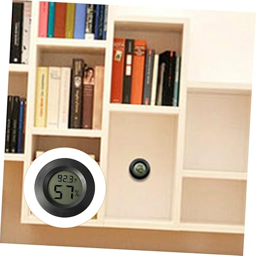 POPETPOP Digital Thermometer Humidity Gauge Set 7pcs Mini Hygrometers for Reptile Tanks Aquariums Easy to Read Display Indoor/Outdoor Use