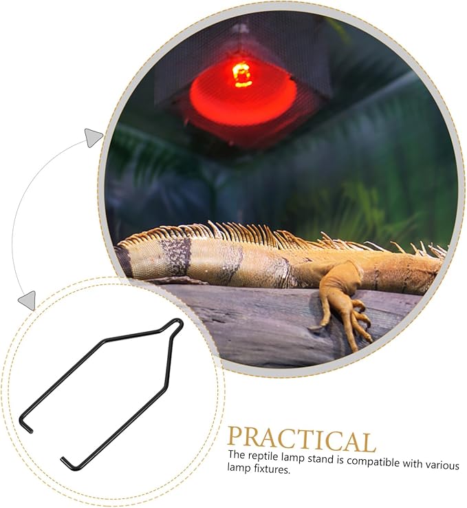 jojofuny Reptile Heat Lamp Stand Height Rack for Terrarium Lighting for Reptile Habitats Provides Warmth and Illumination Compatible Fixtures