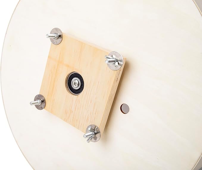 8inch Wall-Mount Silent Hamster Wheel, Wooden Small Animal Exercise Wheel with Removable & Washable Track for Gerbil, Mouse, Syrian Hamster(8in)