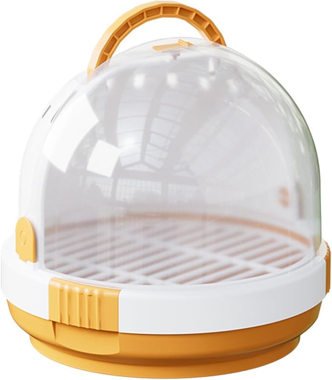 Parrot Carrier Travel Bird Carrier Panoramic View Anti Escape Easy to Clean for Conures Parakeet Budgie (Orange)