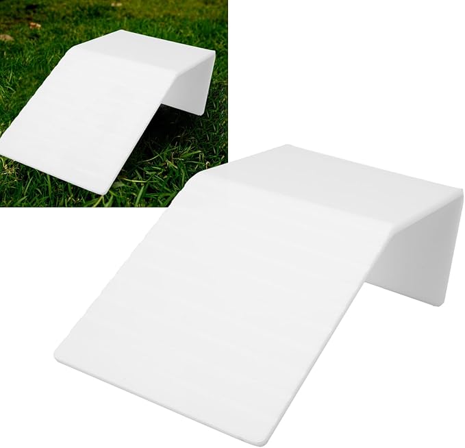 Alomejor Acrylic Basking Platform Anti Slip Slope Climbing Frame for Climbing Pets, Promotes Bone Growth, 1 Piece for Reptile Tank (L)