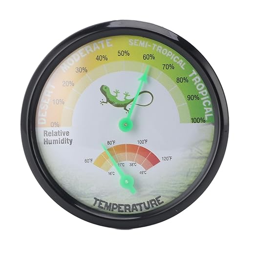 Omabeta Thermometer Hygrometer Dial High Precision Mechanical Temperature and Humidity for Reptile Pet, Compact Design for Pet Boxes