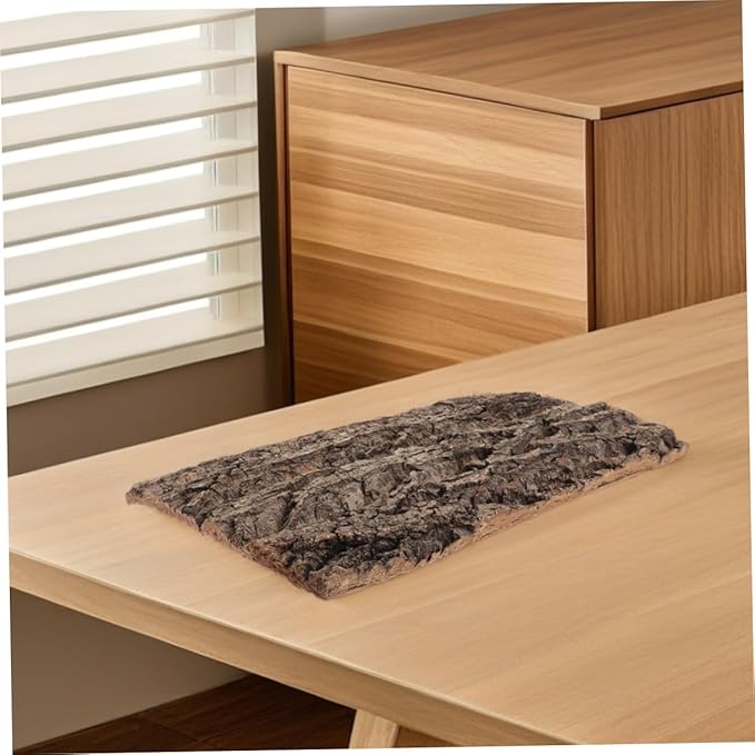 2pcs Natural Reptile Bark Bedding Backdrop for Terrarium Cork Substrate for Snakes Spiders Bearded Dragons Geckos and Crabs