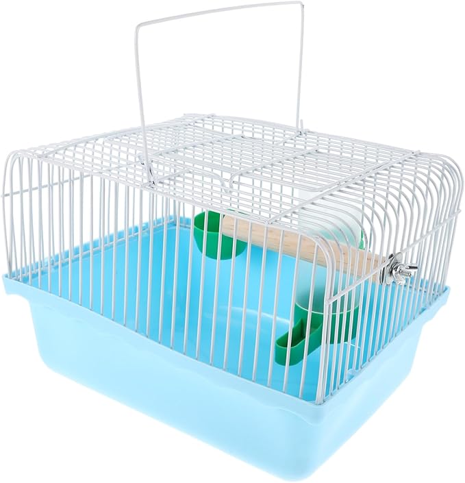 VICASKY Parrot Travel Cage: Portable Bird Carrier with Water Dispenser Birdcage with Perch Feeding Bowl for Small Bird Like Parakeets Lovebird
