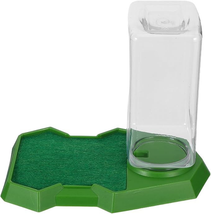 Abaodam Reptile Water Dispenser and Feeding Dish, Green Hydration Waterer for Lizard Tank, Terrarium Bowl Accessory Suitable for Gecko, Tortoise, and Amphibian Enclosures