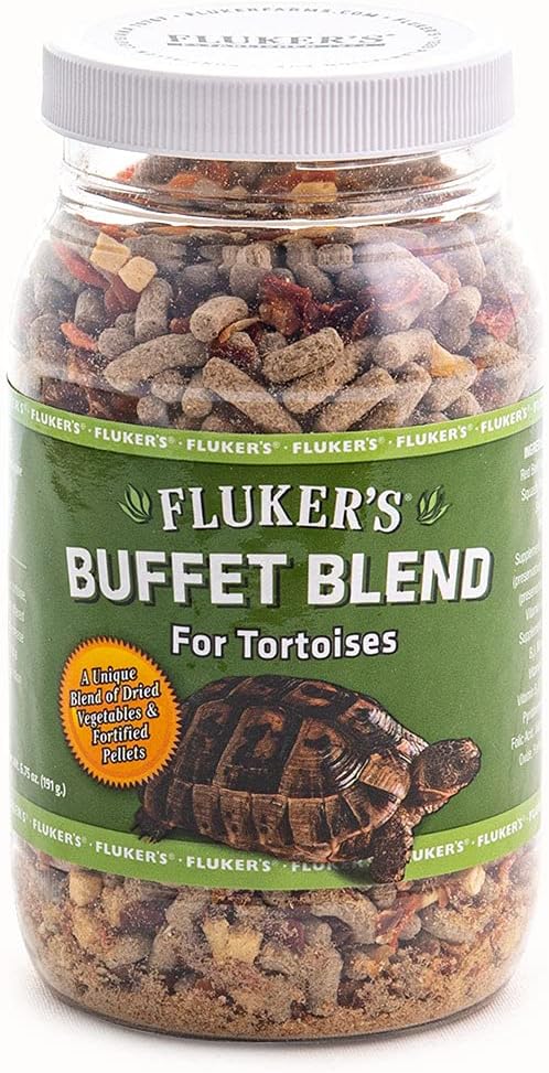 Fluker's Buffet Blend Tortoise Diet, Veggies with Fortified Pellets, 6.75 oz