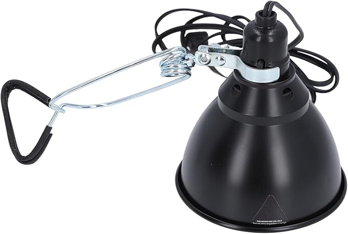 Focket Reptile Heat Lamp Accessory, Premium Aluminum Construction with 360 Degree Adjustable Rotation for Reptile Tank Terrarium UVB UVA Bulb