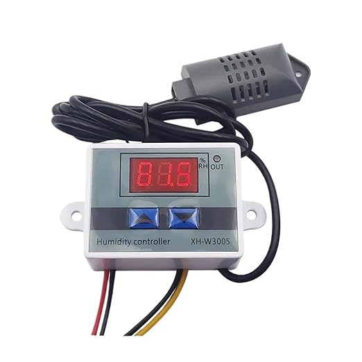 Digital Hygrometer W3005 LED Incubator Humidity Controller Sensor Measurer Detector Control Hygrometer 12V 24V 110V 220V(DC 12V)