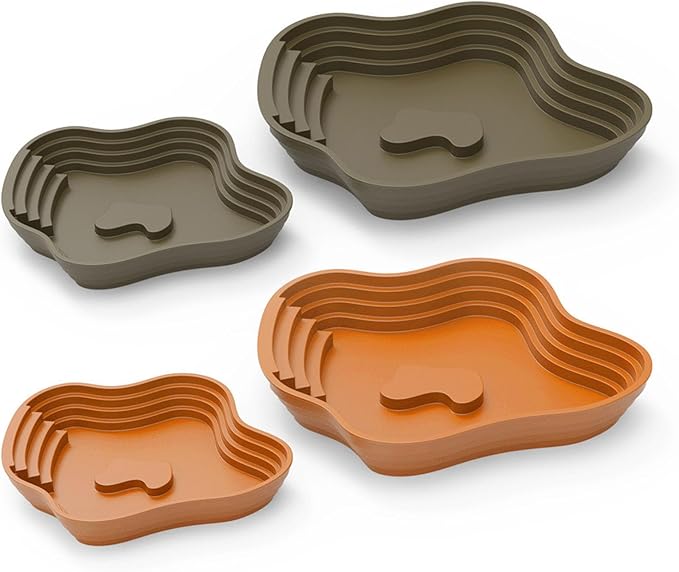 Sloped Animal Water Container Simulated Living Space Platform for Tortoises Amphibians Soaking Tub for Turtles Safe Turtle Drinking Bath Pan Multi Functional Soaking Dish Indoor/Outdoor Turtle Water