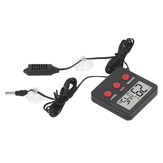 Semme Temperature and Humidity Meter with 2 Probes Digital Hygrometer for Aquariums Incubators Reptile Tanks