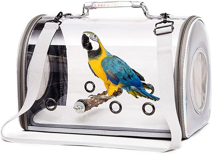 Flight Cage Lightweight Bird Carrier Backpack,Breathable Parrot Transport Travel Bag Go Out Backpack for Small Animals Bird Cage