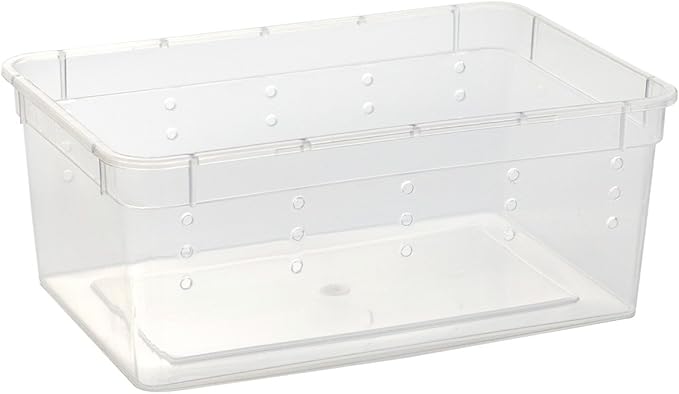 OMEM Portable Reptile Terrarium Habitat for Mini Pet Houses Breathable Holes Stackable Container (2PCS-XS)