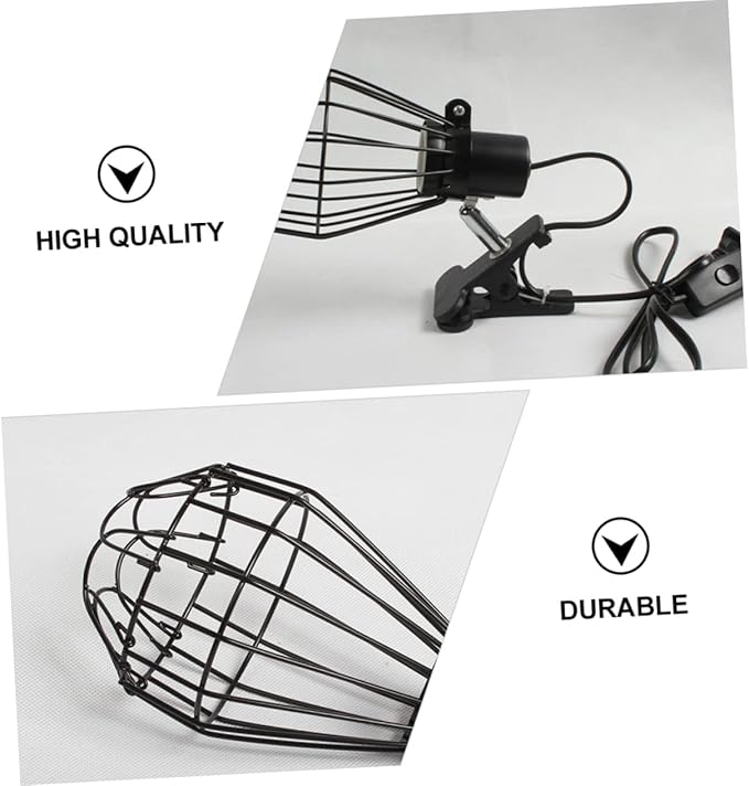 2 Pcs Box High Strength Reptile Box Scald Iron Art Lamp Shade Easy Install Heat Lamp Guard for Pet Light
