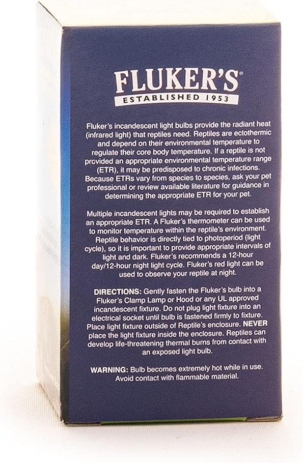 Fluker's Reptile Incandescent Blue Daylight Bulb for Reptiles and Amphibians, 25 Watt (Pack of 2)