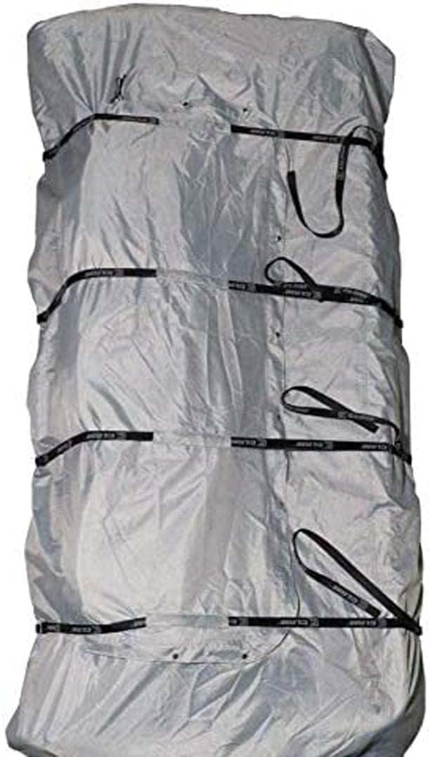 CLAM Ice Fishing Shelter Travel Cover – Heavy-Duty Polyester Cover for Voyager, Adventure, Tundra, Thermal XL, Large Nordic Sled – Weather-Resistant with Straps & Pockets – Blue
