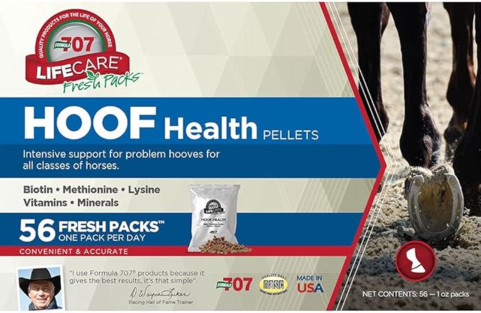 Formula 707 Hoof Health Equine Supplement, Daily Fresh Packs, 56 Day Supply - Biotin, Amino Acids, and Minerals to Improve and Support Healthy Horse Hooves