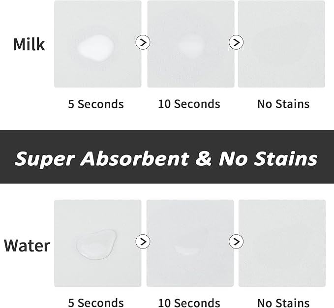 HotLive Dog Food Mat - Absorbent Cat Mat for Food and Water, No Stains Pet Feeding Bowl Mat, Easy to Clean Pet Placemats, Quick Dry Dog Water Dispenser Mat for Messy Drinkers | Paw Light Grey 16"x 24"