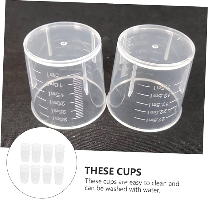 Sosoport 100pcs Multi-functional Reptile Feeding Cups Creative Measuring Dishes for Geckos Lizards and Pets Safe for Food and Water Easy to Clean