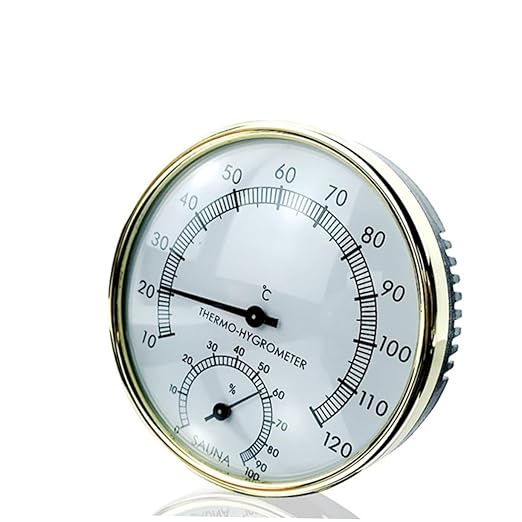 VICASKY High Precision Hygrothermograph for Sauna Analog Humidity Temperature with Dial for Indoor Use and Terrariums Durable Design for Lasting
