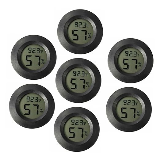 SUPVOX 7-Piece Set Reptile Humidifier Digital Terrarium Thermometer Humidity Gauge