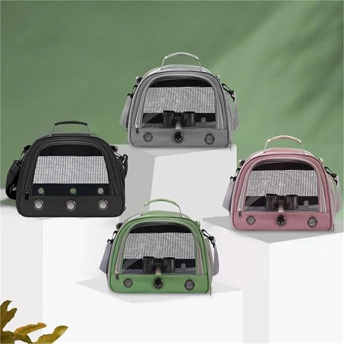New Parrot Cage Breathable Pet Bird Bag with Perch Tray and Curtain - Ideal Bird House for Parrots and Small Birds(Pink)