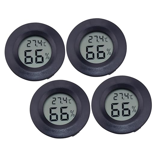 Kisangel 8pcs Digital Humidity Reptile Tank Accessories Indoor Thermometer for Home Temperature Humidity Reptile Pet Box Compact