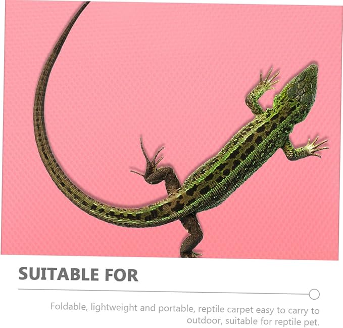 Sosoport 150m Reptile Carpet Substrate for Terrarium Soft Durable Bedding for Leopard Geckos Snakes Tortoises and Lizards Non-Toxic Easy to Clean Pink Design