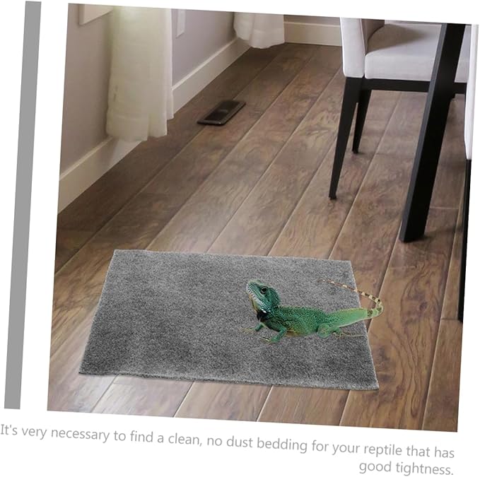 WOONEKY 3pcs Reptile Pet Absorbent Pad for Turtle Tanks Lizard Tank Accessories Snake Bedding Reusable Decorative Carpet