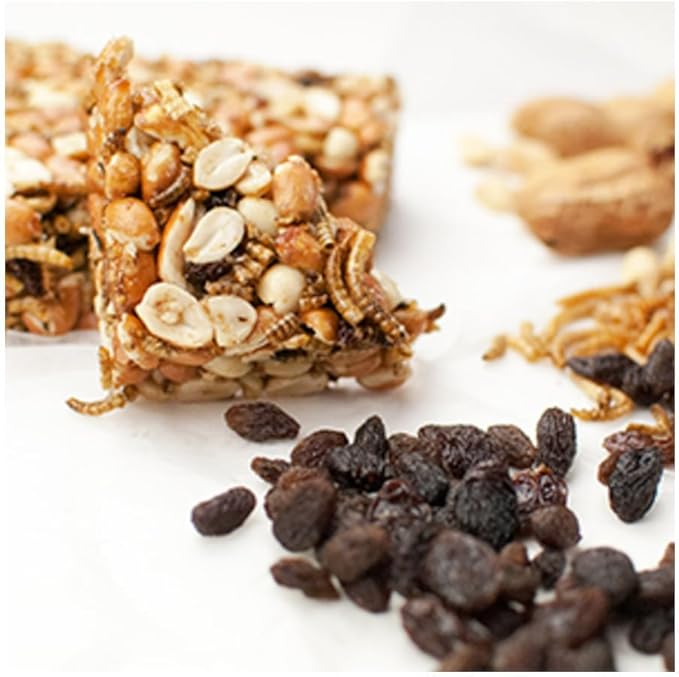 Happy Hen 7.5oz Square Mealworm and Peanut Tasty and Healthy Treats for Reduce Boredom and PeckingTreats (Case of 6), 4.25" by 4.25" by 1.25" (6 Items)