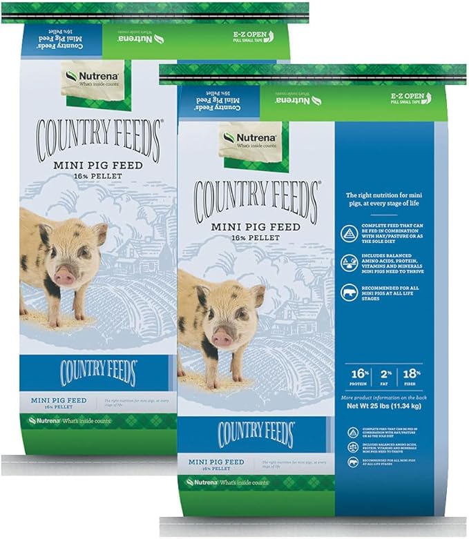 Nutrena Country Feeds Mini Pig Feed 16% Pellet 50 Pounds