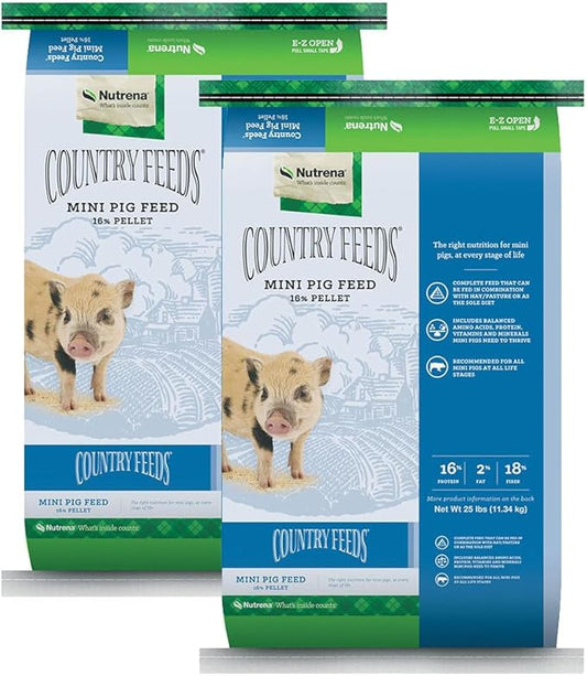 Nutrena Country Feeds Mini Pig Feed 16% Pellet 50 Pounds