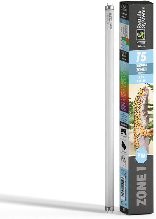 Reptile Systems T5 Ferguson Zone 1 Reptile Lamp – 12-in, 8-watt – Light for Reptiles, Chameleons & Geckos – Ideal for Tanks & Vivariums