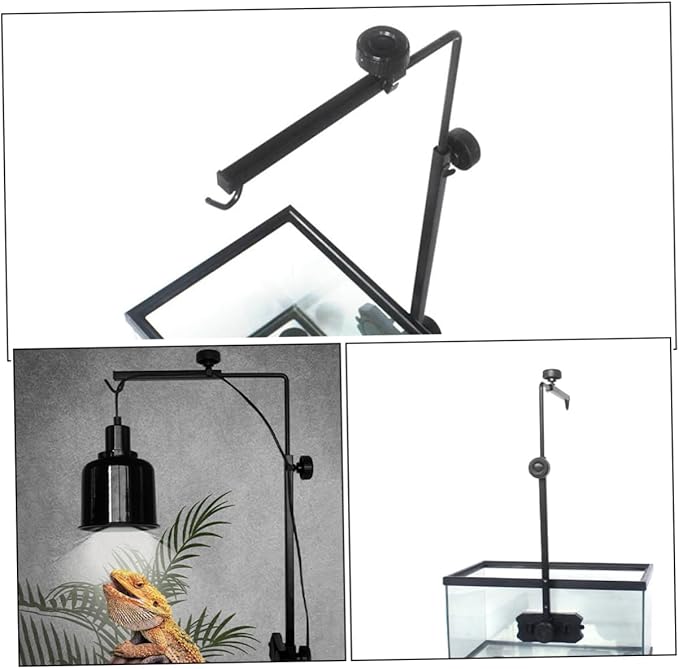 Reptile Heat Lamp Fixture Bracket Fish Tank Light Stand for Turtle Basking Sturdy Construction Aesthetic Versatility Reptile Accessories for Enhancing Pet Habitat