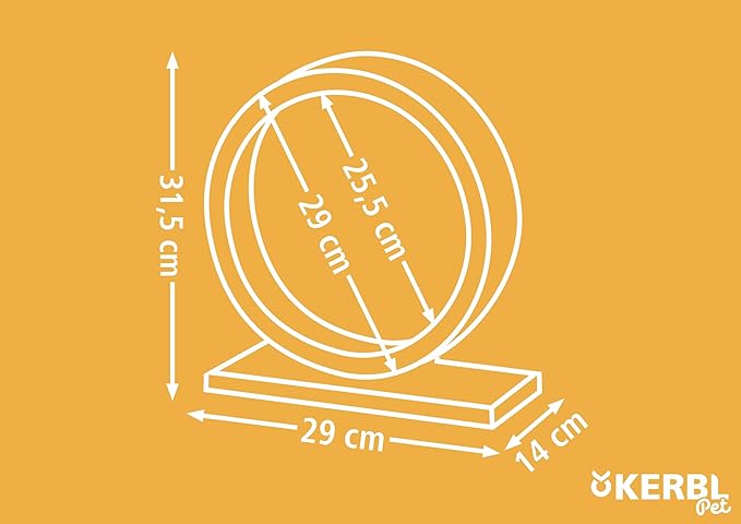 Kerbl Hamster Wood Wheel, Ø 29cm, Brown