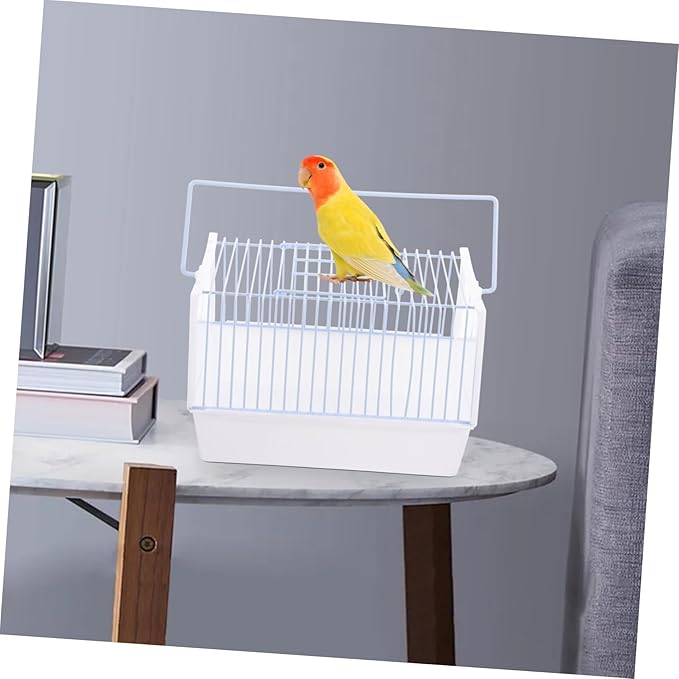 1set Portable Bird Carrier Cage Handle Lightweight Pet Travel Cage for Birds for Parrots and Parakeets Outdoor Activities and Trips Easy to Carry