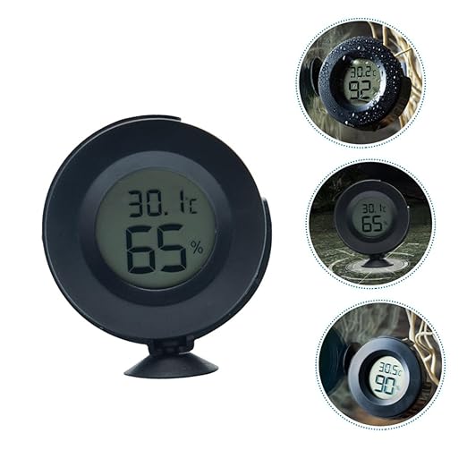 BESTonZON Reptile Hygrometer LCD Display Digital Temperature and Humidity Meter for Terrarium Suitable for Snakes Lizards and Turtles Accurate Humidity Gauge for Reptile Enclosure