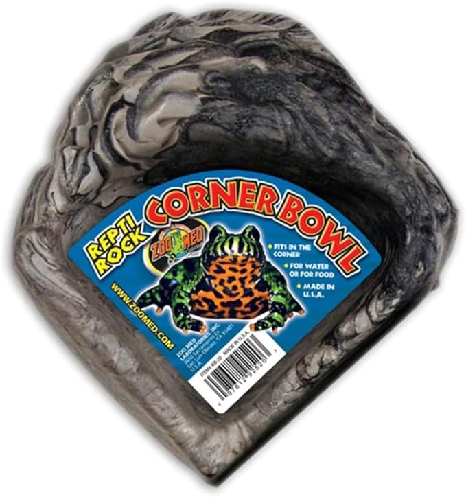 Zoo Med Reptile Rock Corner Water Dish, X-Large, Assorted color