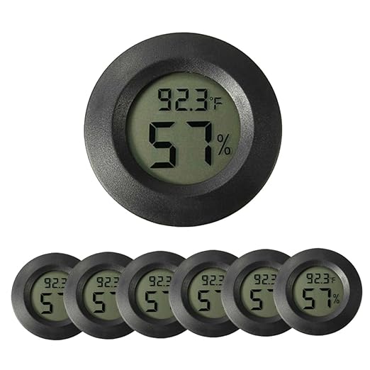 Totority 14pcs Mini Humidity and Temperature for Reptiles and Terrariums Compact Digital Hygrometer for Indoor Use Lightweight and Portable
