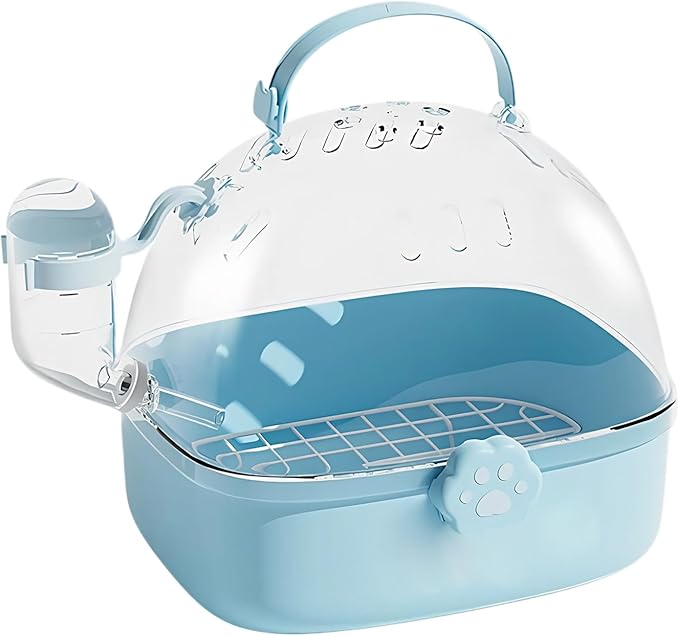 Hamster Carrier Cage | Portable Small Hamster Cage with Water Bottle | Breathable Pet Bird Carrying Accessory for Hedgehog Chinchillas Lovebirds Cockatiels Budgies Macaws Parakeet