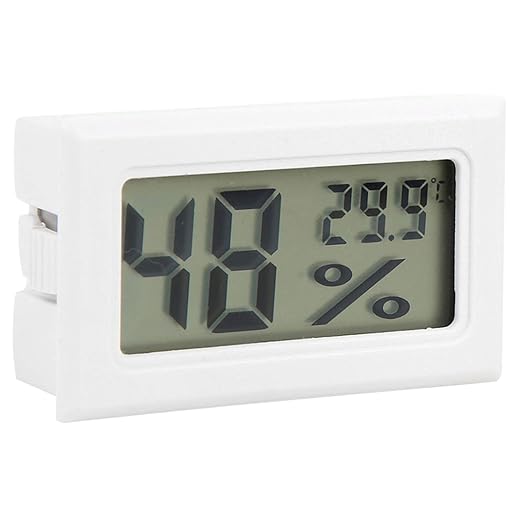 Mini Hygrometrometer Temperature for Home Reptiles Used (White)