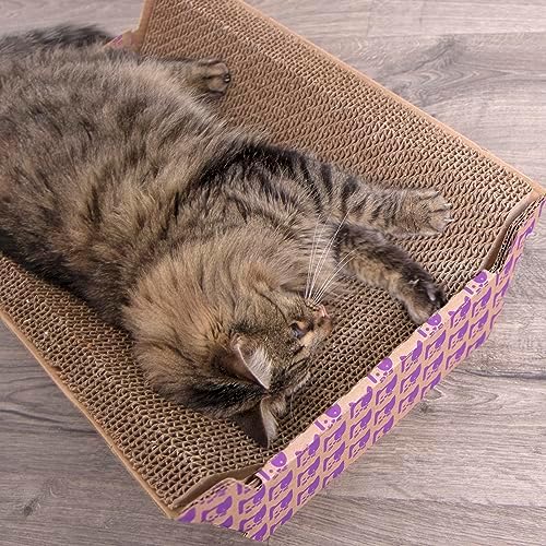 SmartyKat Super Scratcher Chaise Corrugated Cat Scratcher,Catnip Infusion Technology - Brown,One Size,(Pack of 6) - Image 3